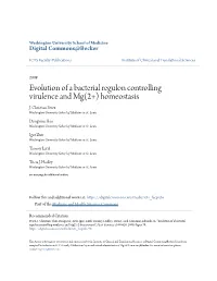 Evolution of a Bacterial Regulon Controlling Virulence and Mg(2+) Homeostasis J