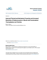 Improved Thermal and Mechanical Properties and Increased Miscibility of Polybenzoxazine in Blends with Functionalized Thermoplastics and Particles