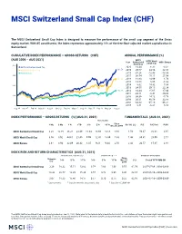MSCI Switzerland Small Cap Index (CHF) (GROSS)