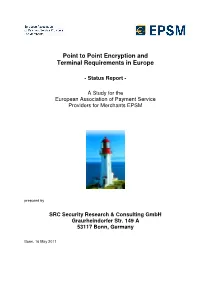 Point to Point Encryption and Terminal Requirements in Europe