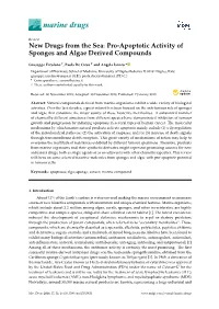 Pro-Apoptotic Activity of Sponges and Algae Derived Compounds