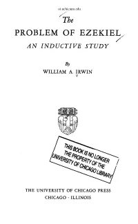 Problem of Ezekiel an Inductive Study