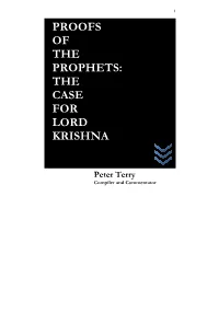 Proofs of the Prophets: the Case for Lord Krishna