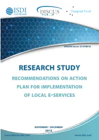 Research Study Recommendations on Action Plan for Implementation of Local E-Services