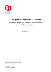 User Perspectives on Filter Bubbles