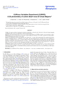 CURVE): CCD Photometry of Active Dwarf Nova DI Ursae Majoris