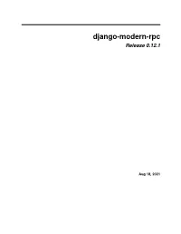 Django-Modern-Rpc Release 0.12.1