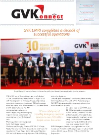 GVK EMRI Completes a Decade of Successful Operations