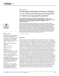 Changes in Tree Community Diversity and Composition on Climatic and Geographic Gradients