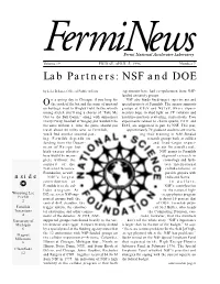Lab Partners: NSF and DOE