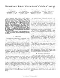 Phonehome: Robust Extension of Cellular Coverage