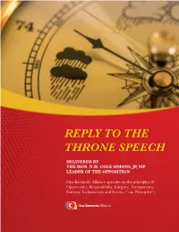Reply to the Throne Speech