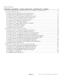 8WB10-1 Table of Contents CHAPTER 10 GEOMETRY