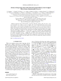 Absence of Long-Range Order in the Frustrated Magnet Srdy2o4 Due to Trapped Defects from a Dimensionality Crossover