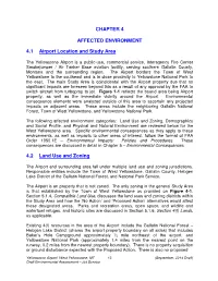 CHAPTER 4 AFFECTED ENVIRONMENT 4.1 Airport Location and Study Area 4.2 Land Use and Zoning