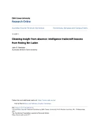 Intelligence Tradecraft Lessons from Finding Bin Laden