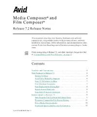 Media Composer® and Film Composer® Release 7.2 Release Notes