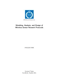 Modeling, Analysis, and Design of Wireless Sensor Network Protocols