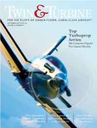 Top Turboprop Series: We Compare Popular Pre-Owned Models
