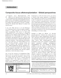 Addendum Composite Tissue Allotransplantation