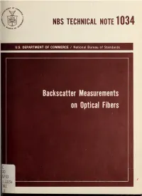 Backscatter Measurements on Optical Fibers