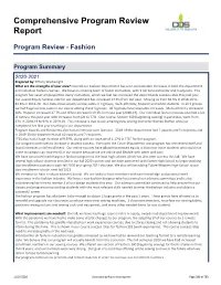 Comprehensive Program Review Report