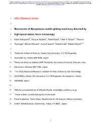 Movements of Mycoplasma Mobile Gliding Machinery Detected by High