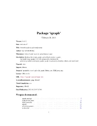 Package 'Igraph'
