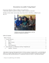 Research in Accessible Voting Report1