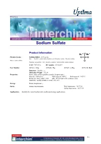 Sodium Sulfate