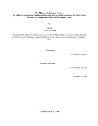 The Making of a Crisis in Mexico: an Inductive Analysis of Media