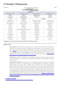 2 Timothy 4 Resources