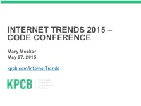 Internet Trends 2015 – Code Conference