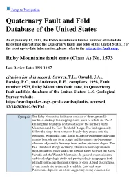 Quaternary Fault and Fold Database of the United States