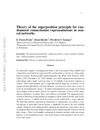 Theory of the Superposition Principle for Ran- Domized Connectionist Representations in Neu- Ral Networks