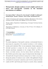 And Interspecific Variation in the Intestinal Microbiomes Of
