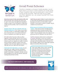 Avoid Ponzi Schemes
