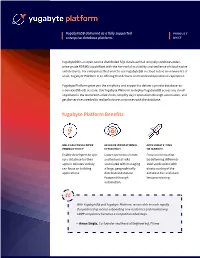 Datasheet Yugabyte Platform Overview Read
