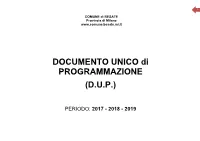 DOCUMENTO UNICO Di PROGRAMMAZIONE (D.U.P.)