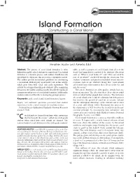 Island Formation, Constructing a Coral Island