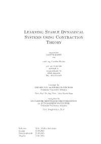 Learning Stable Dynamical Systems Using Contraction Theory
