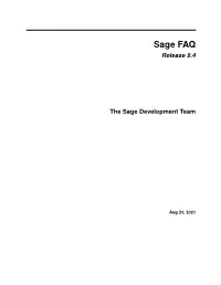 Sage FAQ Release 9.4