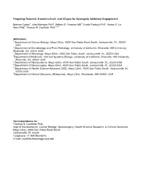 Targeting Tmprss2, S-Protein:Ace2, and 3Clpro for Synergetic Inhibitory Engagement Mathew Coban1, Juliet Morrison Phd2, William