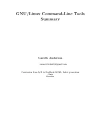 GNU/Linux Command-Line Tools Summary