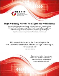 High Velocity Kernel File Systems with Bento