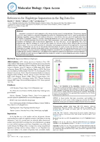 References for Haplotype Imputation in the Big Data