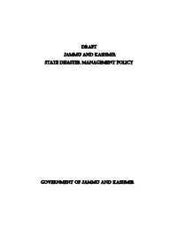 State Disaster Management Policy