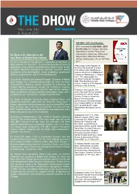 THE DHOW May, June, July MEC Newsletter & August 2017