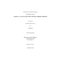 A Galaxy-Based Virus Genome Assembly Pipeline A