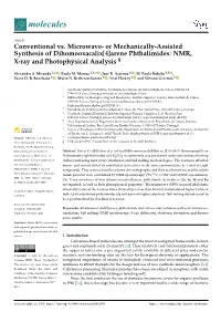 Arene Phthalimides: NMR, X-Ray and Photophysical Analysis §